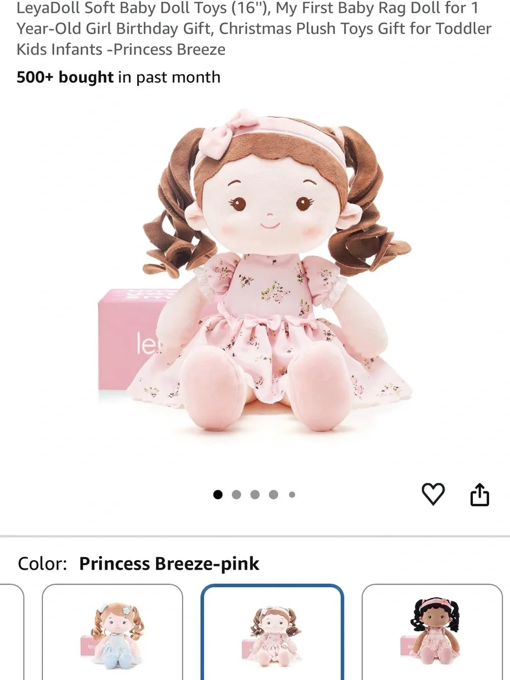 LeyaDoll Soft Baby Doll - My First Baby Rag Doll